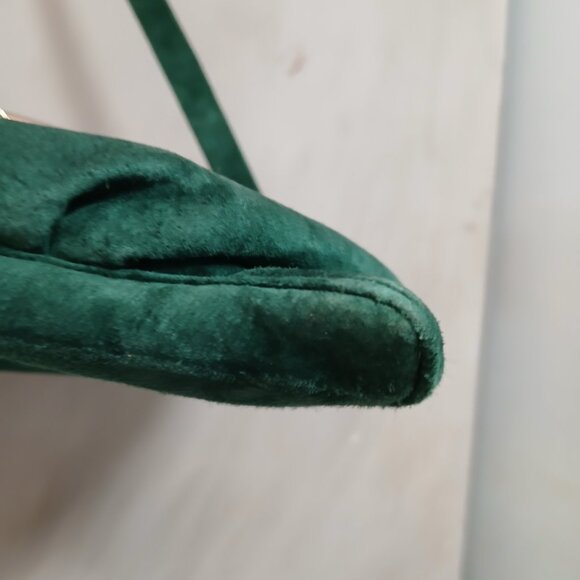 Vintage Emerald Green Suede Shoulder - Picture 6 of 13